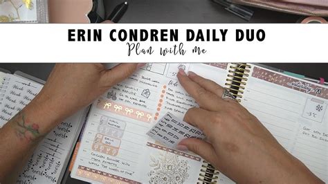 Erin Condren Daily Duo Plan With Me November Youtube