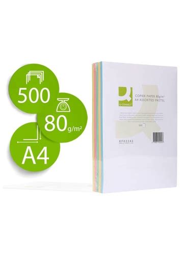 Resma Papel A4 Connect 5x100 80gr Cores Pastel