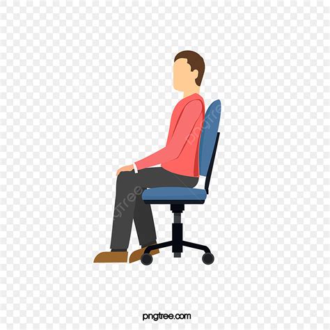 Sitting In Chair Clipart Transparent Png Hd Vector Men Sitting On A