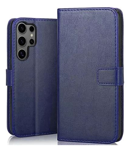 Capa Carteira Flip Para Galaxy S G Capinha Case Couro Cor Azul