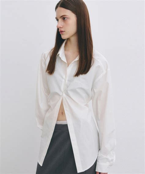 MUSINSA NICK NICOLE MINIMAL LOOSE FIT STRAP SHIRT IVORY