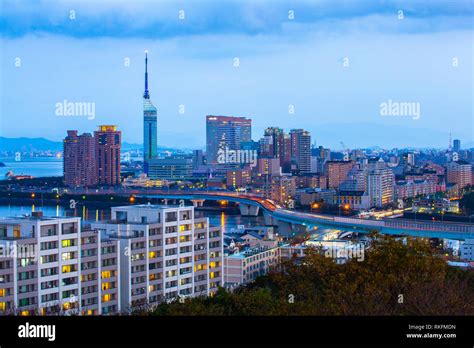 fukuoka tower japan  res stock photography  images alamy