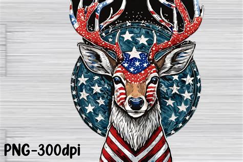 Deer Head American Flag Patriotic Graphic By Printexpert Creative Fabrica