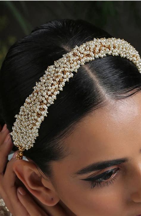 Kundan Head Band Sheesh Phool Tikka Indian Bridal Matha Etsy Chain