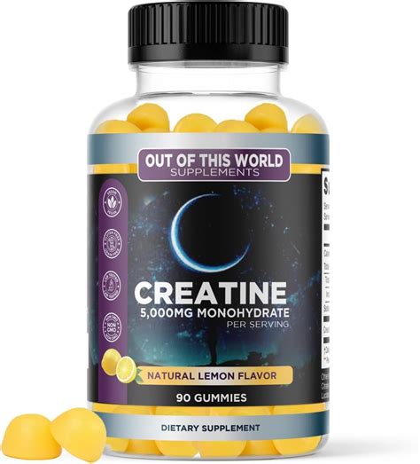 Creatine Monohydrate Gummies 5g For Men And Women Chewable