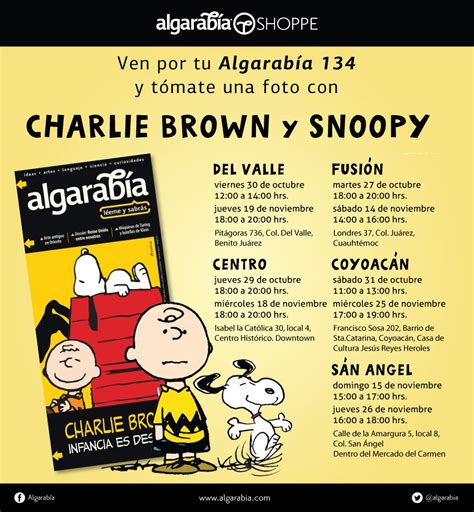 Algarabía on Twitter No se pierdan las próximas visitas de Snoopy a