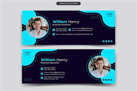 Premium Vector Business Email Signature Design Template