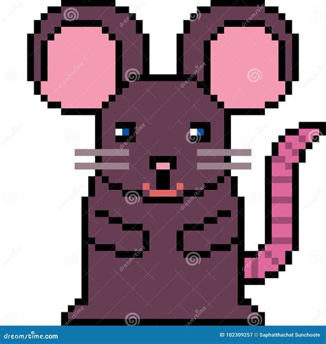 Vector pixel art rat stock vector. Illustration of cartoon - 102309257