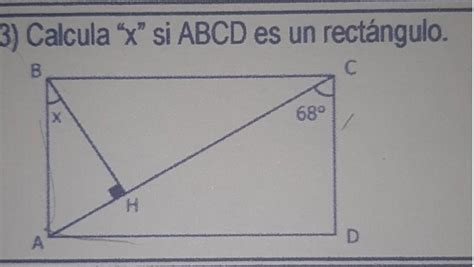 calcula x si ABCD es un rectángulo Brainly lat