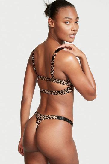 Victoria S Secret Shine Strap Laguna Thong Swim Bikini Bottom