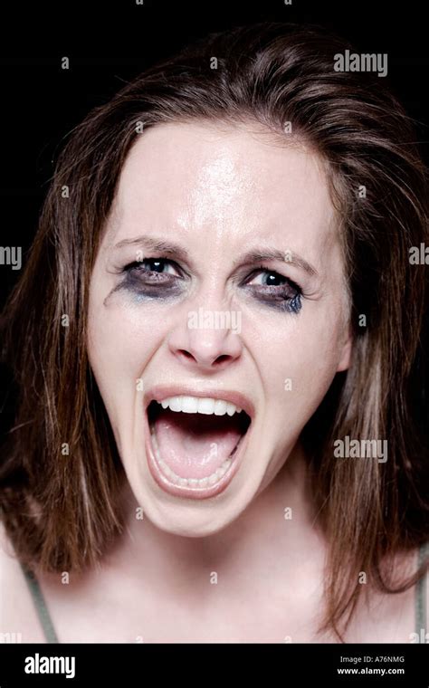 Young Woman Crying Portrait Stock Photo Alamy