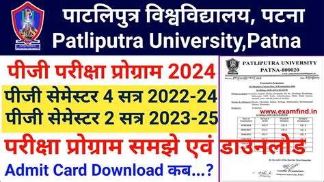 Patliputra University Pg MA MSC MCom Pg Sem 4 Semester 2 Exam