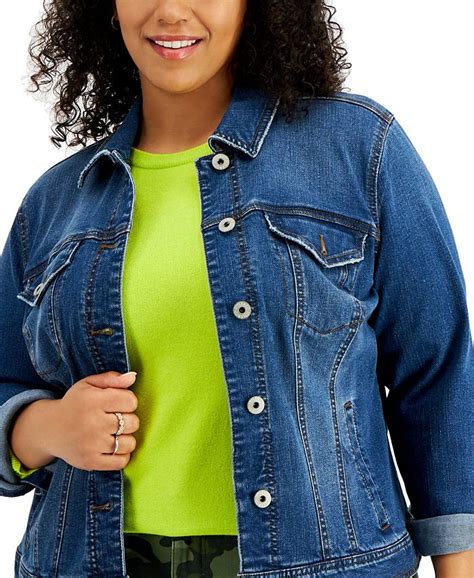 Style And Co Plus Size Denim Jacket Created For Macy S And Reviews Jackets And Blazers Plus Sizes