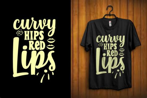 Curvy Hips Red Lips T Shirt Design Svg Graphic By Design Me · Creative