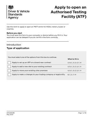 Fillable Online Set Up An Authorised Testing Facility Atf To Test