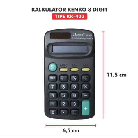 Jual Kalkulator Kenko 402 Ukuran Saku Tombol Halus Layar Besar Shopee