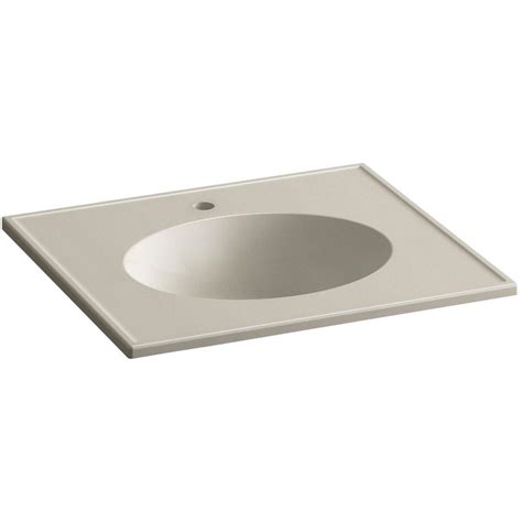 Kohler Ceramic Impressions 25 In Single Faucet Hole Vitreous China Vanity Top With Basin In