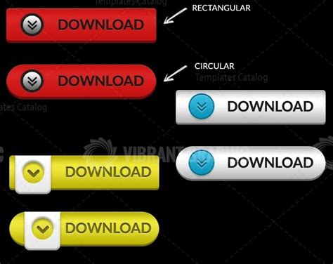PSD Download Buttons - Templates Engine | High Quality Templates Store