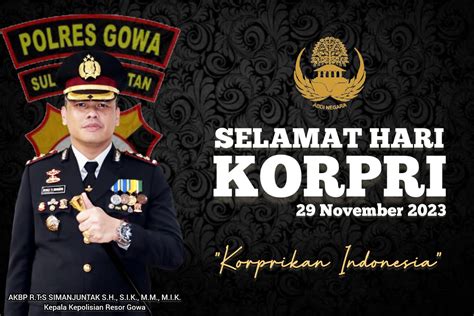 Selamat Hari Korps Pegawai Republik Indonesia November Polres