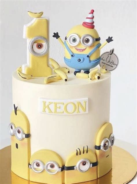 Cumple 3 Olí en 2024 Tortas de cumpleaños de minion Torta de minions