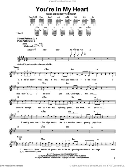 Stewart Youre In My Heart Sheet Music For Guitar Solo Chords