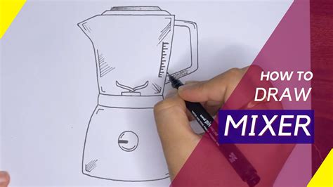 How To Draw A Grinder Mixer Easy Step By Step Drawing For Kids And