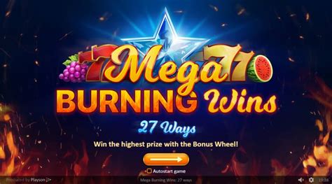 Mega Burning Wins Gokkast Playson Slot Met Bonus Wheel