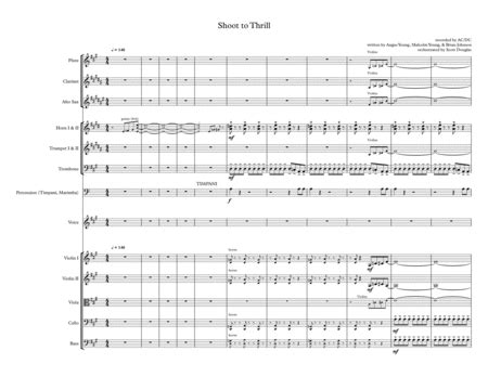 Shoot To Thrill Arr Scott Douglas By Ac Dc Sheet Music For