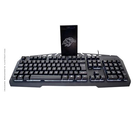 Teclado Gamer Kmex Semi Mec Nico Led Rgb Usb Kb A