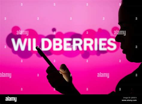 In this photo illustration, the Wildberries logo is seen in the ...