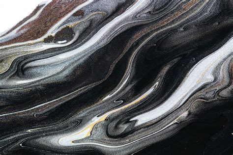 Black Liquid Marble Background Abstract Flowing Texture Experimental