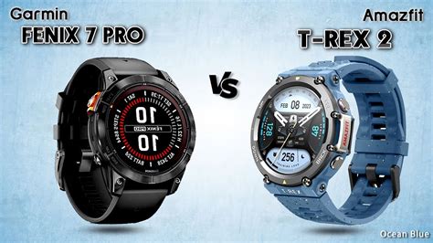 Garmin Fenix Pro Vs Amazfit T Rex Ocean Blue Youtube