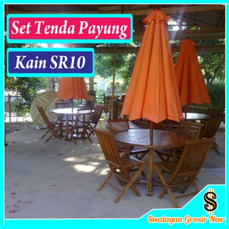 Jual Premium Set Meja Tenda Payung Sr Taman Cafe Pantai Hotel Kayu