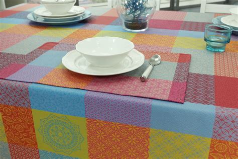 Abwaschbare Tischdecke Blau Orange Pink Karo Superb Ab 80x80 Cm