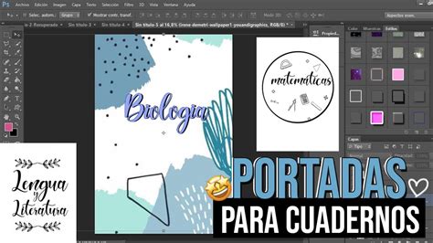 PORTADAS PARA CUADERNOS PHOTOSHOP TUTORIAL JESSFLETCHER YouTube