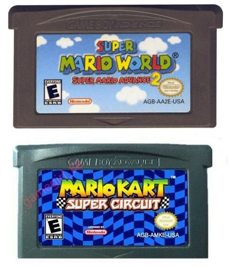 Super Mario World Mario Kart Super Circuit Nintendo Gba Advance Games