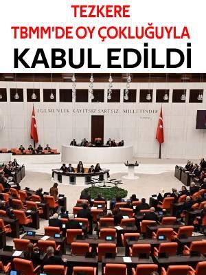 Teröre karşı ortak bildiri konulu tezkere TBMM de kabul edildi