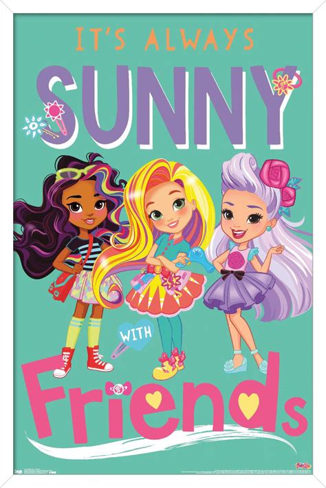 Nickelodeon Sunny Day Friends Wall Poster 14725 X 22375 Framed