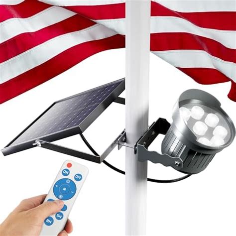 Amazon Deneve Solar Flagpole Light Ip Waterproof Flag Pole