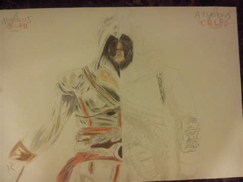 Assassin S Creed Drawing With Altair And Ezio By Amezy2000 On Deviantart