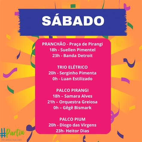 Carnaval de Parnamirim Confira a Programação completa por dia