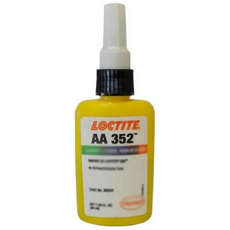 Loctite AA 352 Light Cure Adhesive Packaging Size 50ml And 250ml