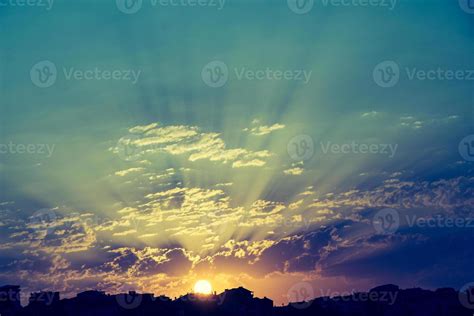 Sunset and sunrise golden sky. with amazing twilight 14842482 Stock ...