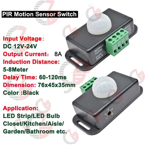 Motion Activated Switches Mankk Dc V V Body Infrared Pir Motion