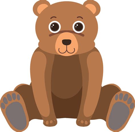 Cute Bear In Flat Style 19863955 Vector Art At Vecteezy