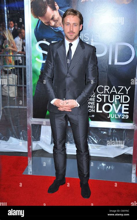 Ryan Gosling Wearing A Gucci Suit At Arrivals For Crazy Stupid Love