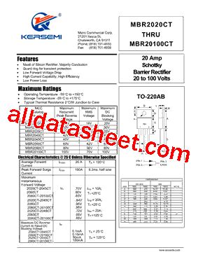 Mbr Ct Datasheet Pdf Kersemi Electronic Co Ltd