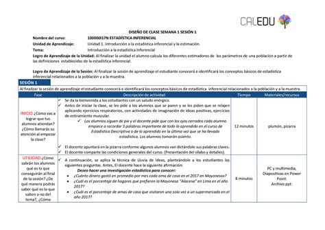 D Sem Ses Introducci N Estad Stica Inferencial Dise O De Clase