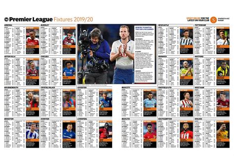 Flipboard Premier League Fixtures 2019 20 Wallchart Download Our