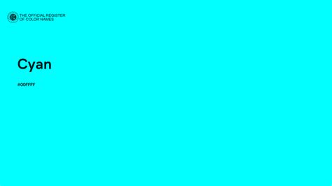 Cyan color - #00FFFF - The Official Register of Color Names